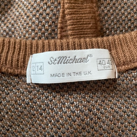Vintage brown floral cardigan by St Michael - Picture 4 of 4